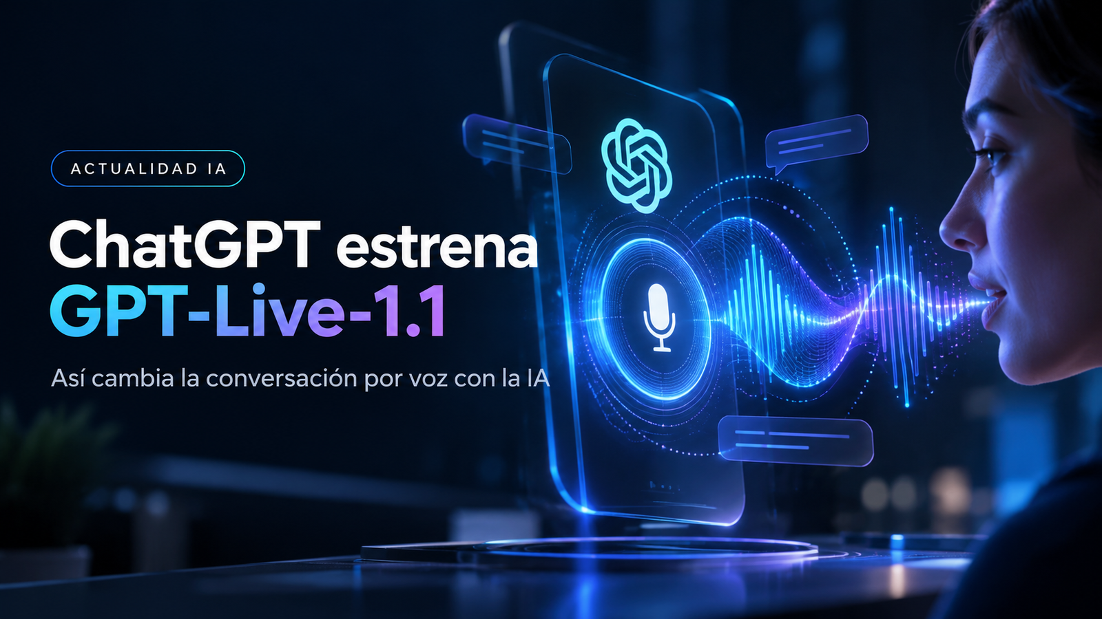 ChatGPT estrena GPT-Live-1.1: así cambia la conversación por voz con la IA